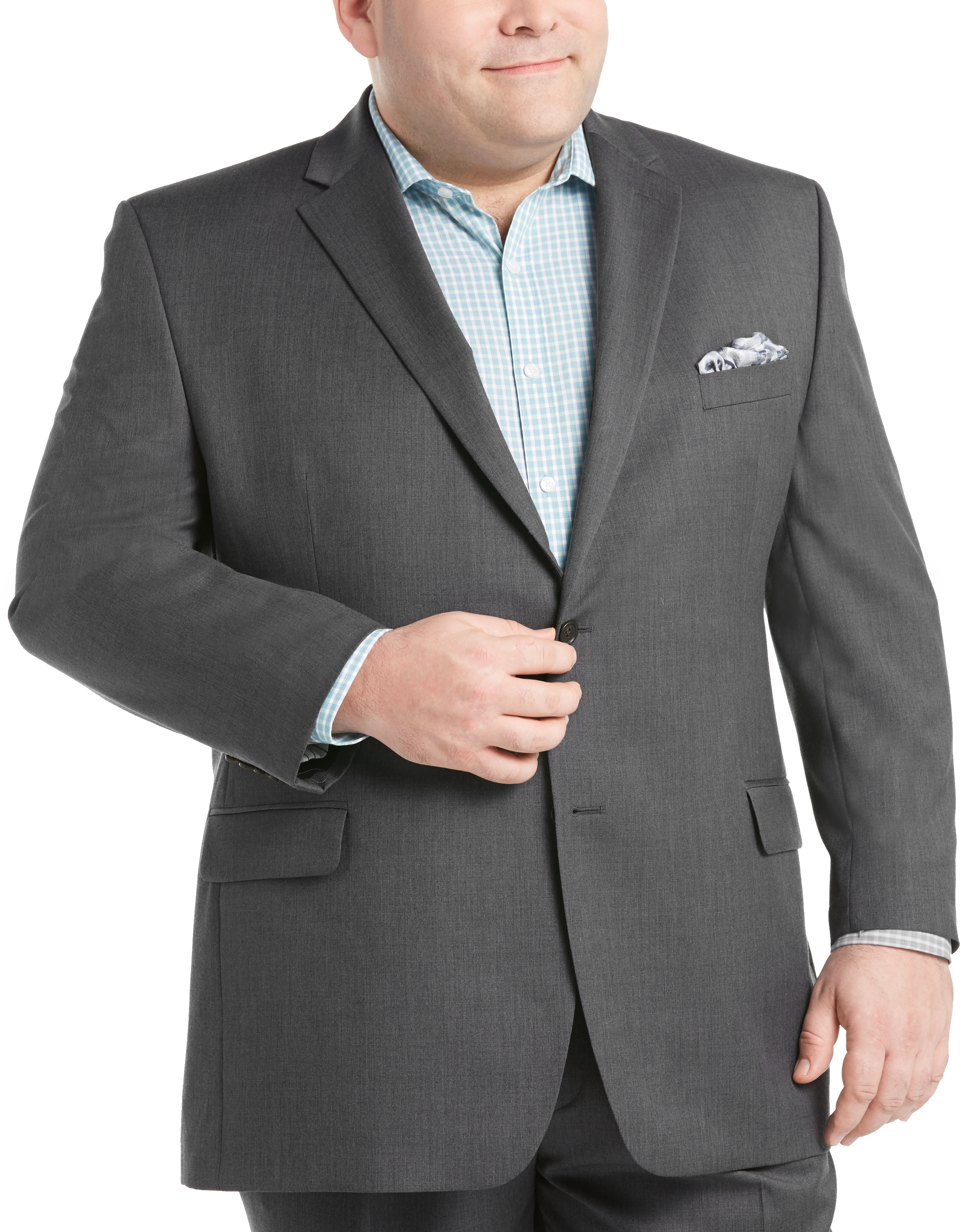 Lauren by Ralph Lauren Medium Gray Portly Suit