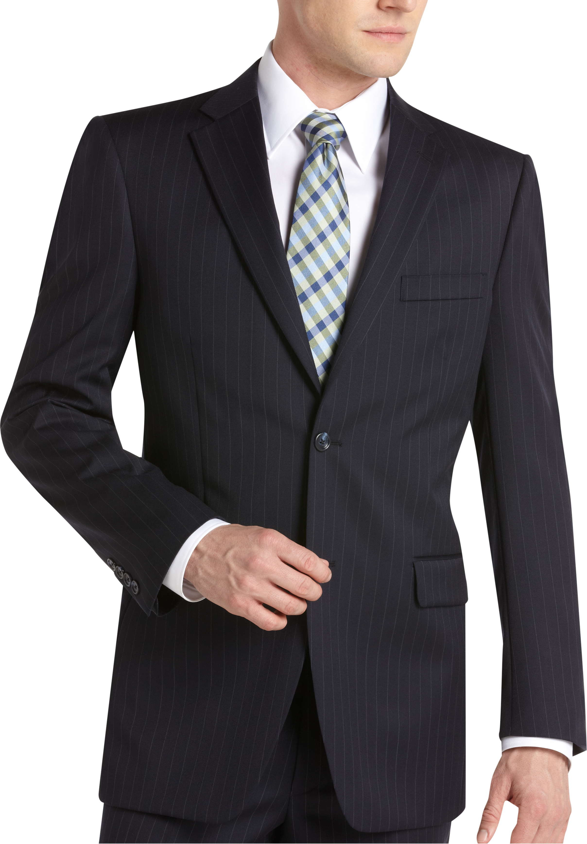 Jones New York Navy Pinstripe Suit
