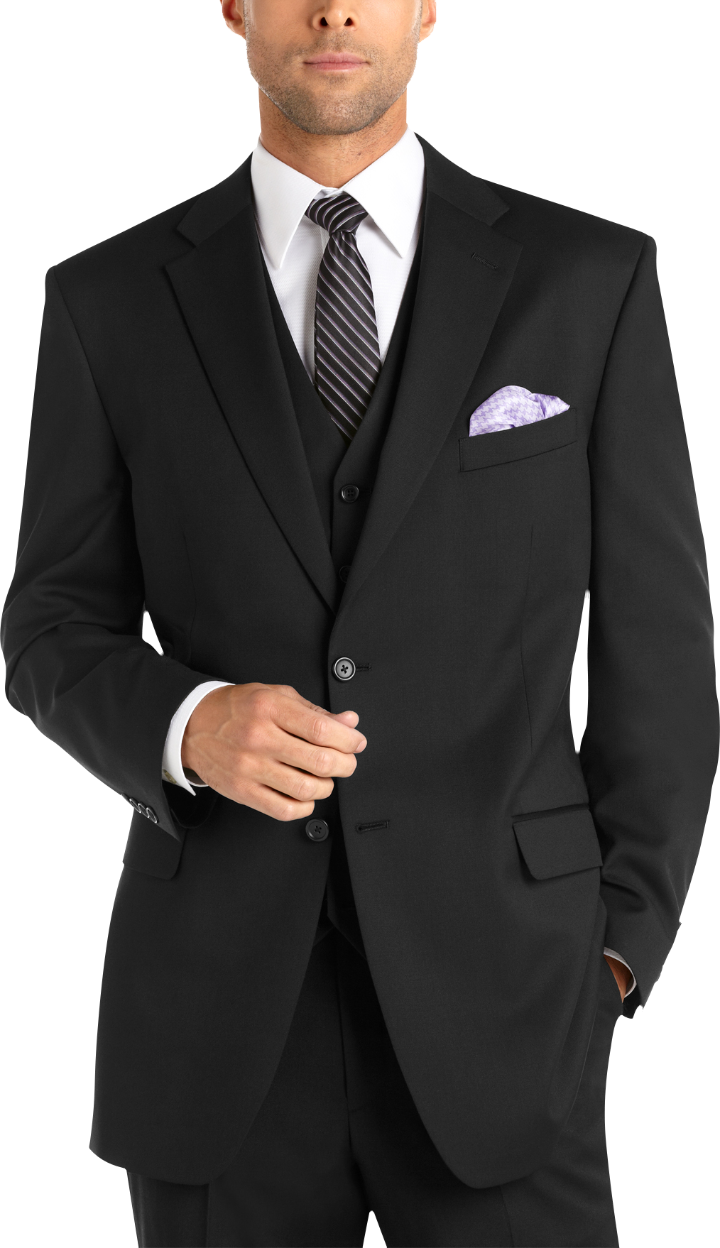 Jones New York Black Vested Suit