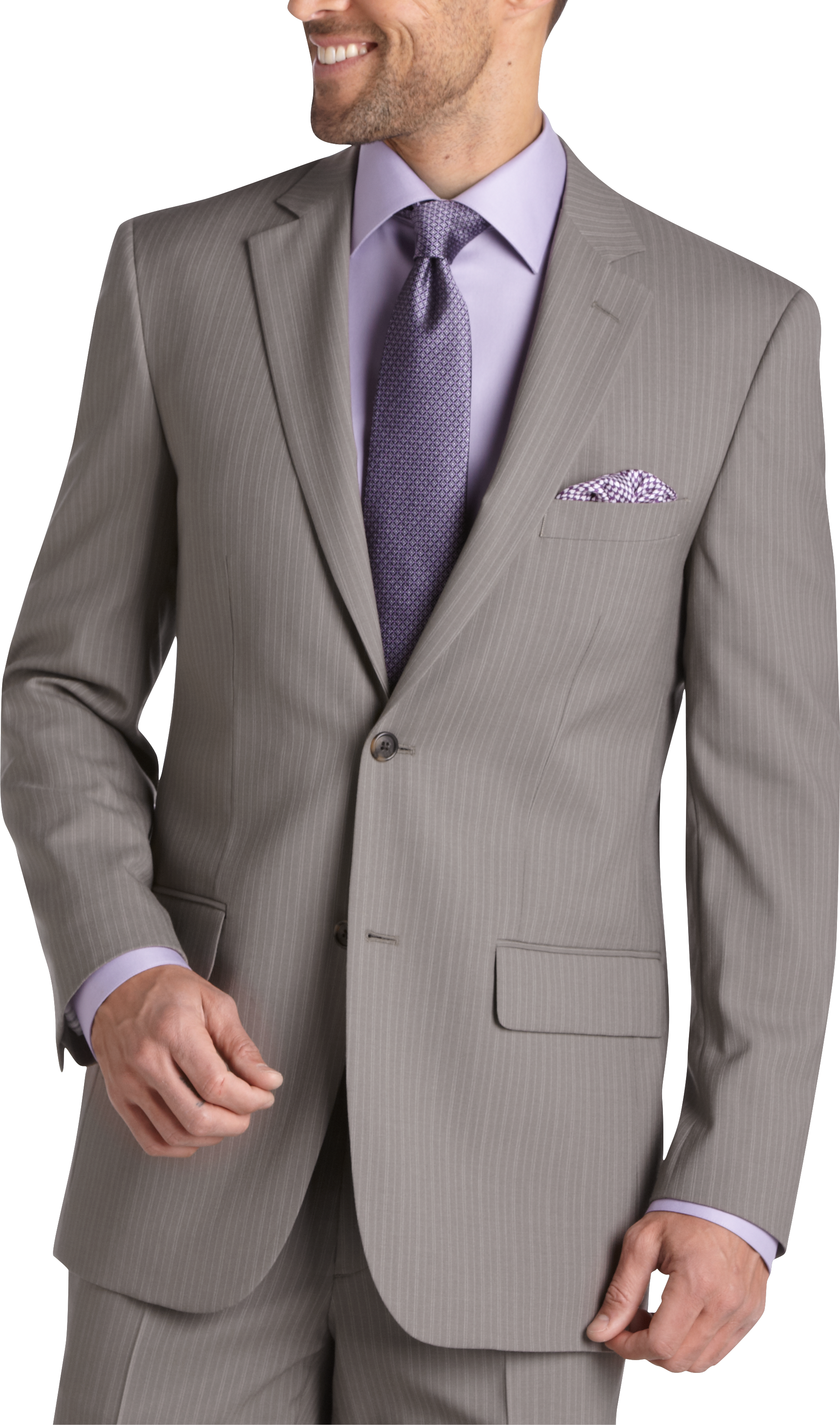 Pronto Uomo Tan Multistripe Suit