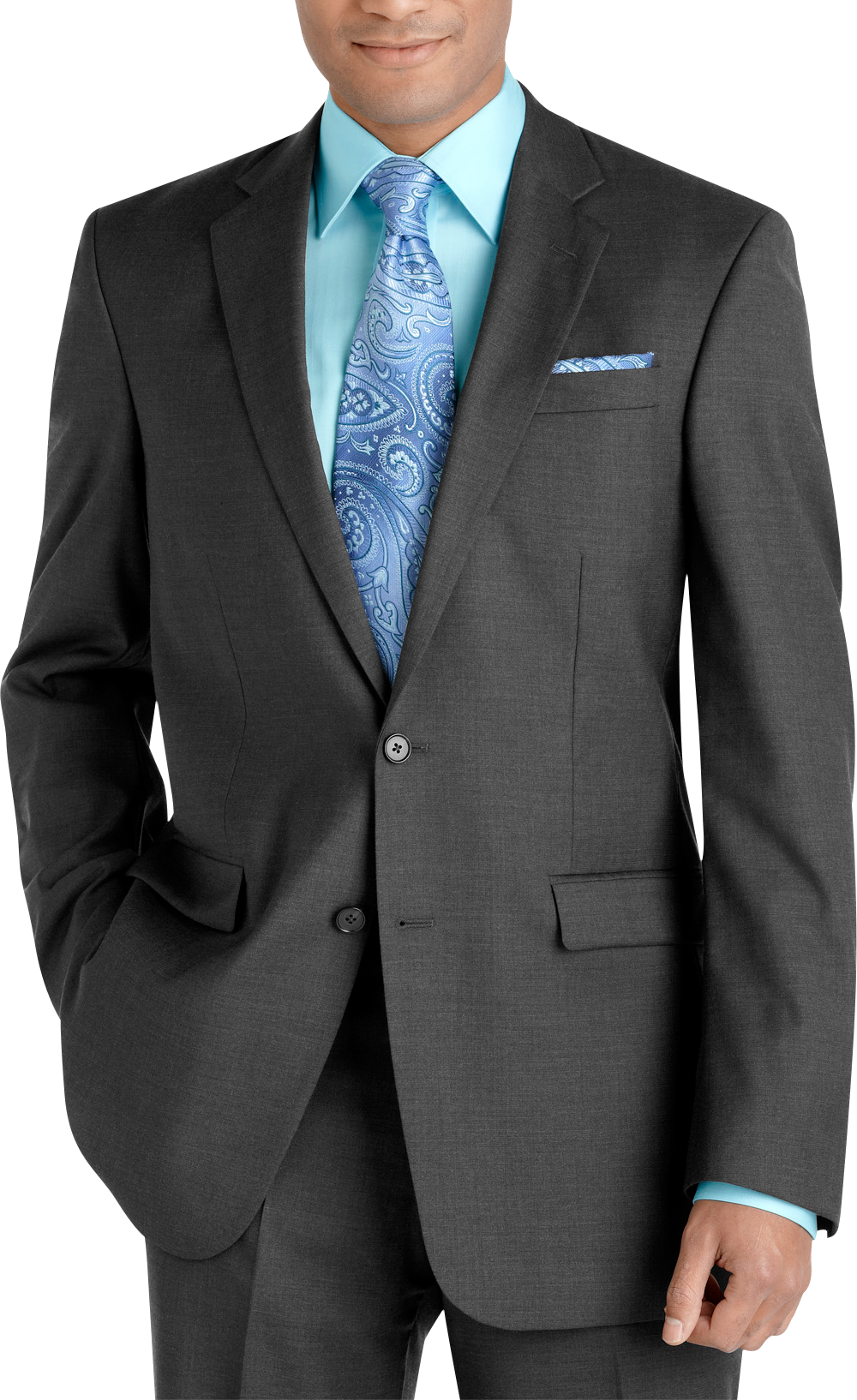Kenneth Cole Charcoal Gray Slim Fit Suit