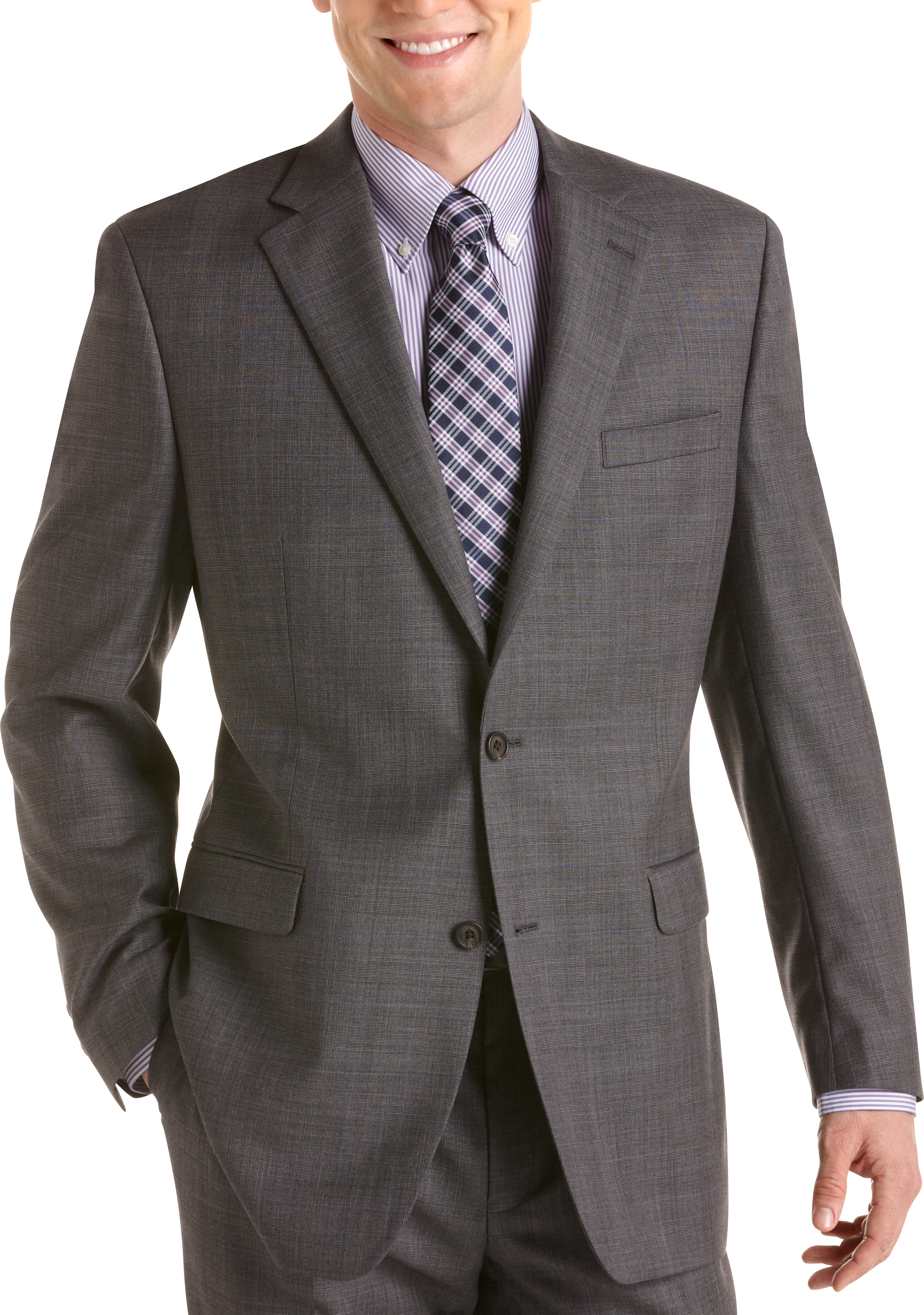 Lauren by Ralph Lauren Charcoal Plaid Suit