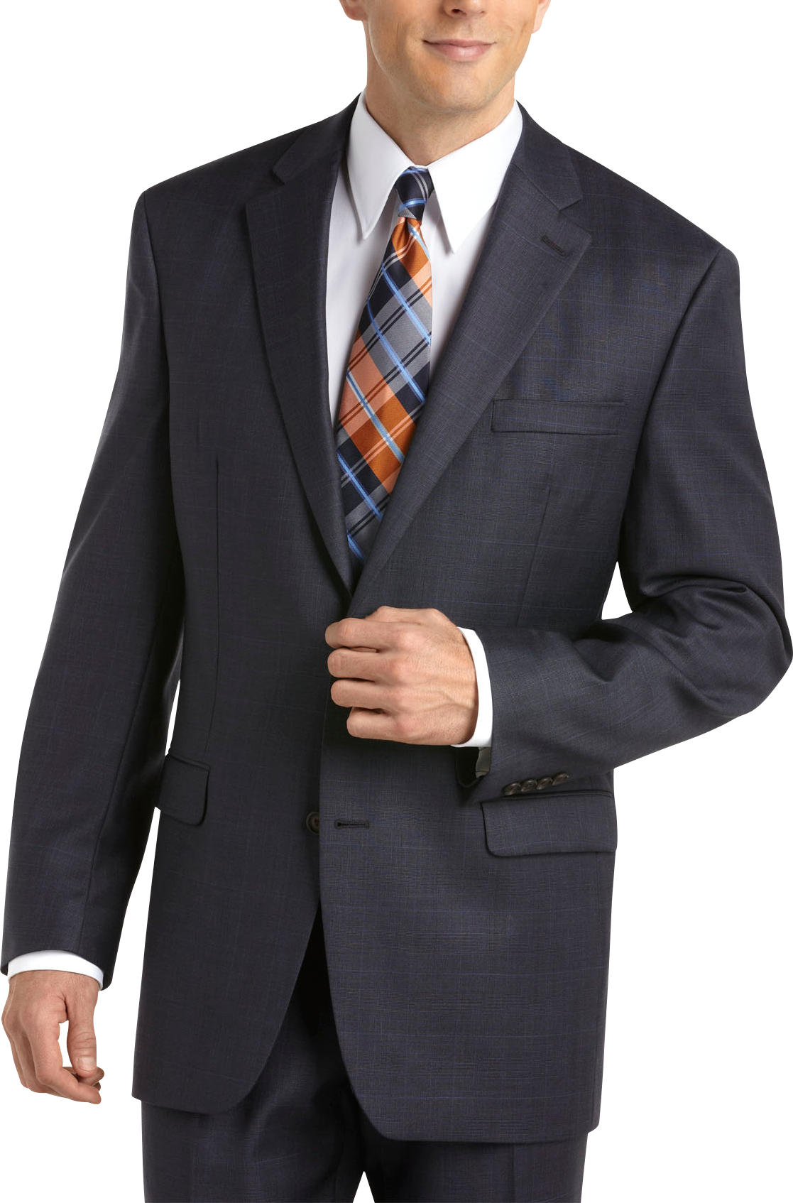 Lauren by Ralph Lauren Navy Windowpane Suit