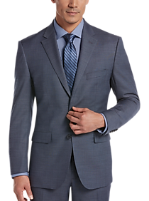 Awearness Kenneth Cole Blue Sharkskin Slim Fit Suit