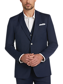 Tommy Hilfiger Navy Tic Slim Fit Vested Suit