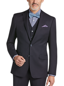 DKNY Navy Vested Extreme Slim Fit Suit