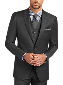 DKNY Charcoal Vested Extreme Slim Fit Suit