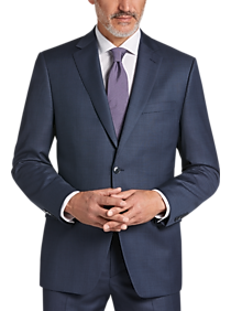 Calvin Klein Heathered Blue Slim Fit Suit
