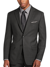 Joseph Abboud Charcoal Plaid Modern Fit Suit