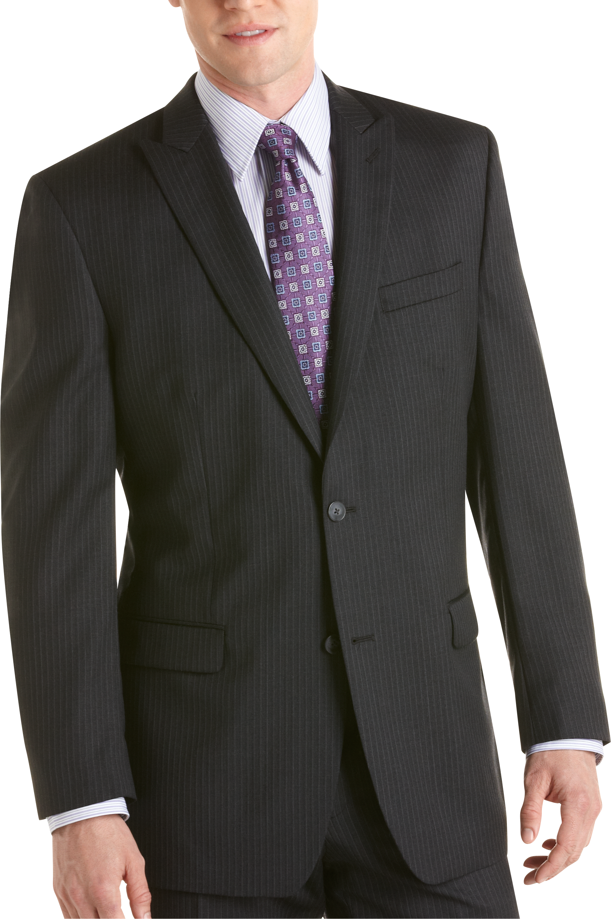 Calvin Klein Charcoal Stripe Slim Fit Suit