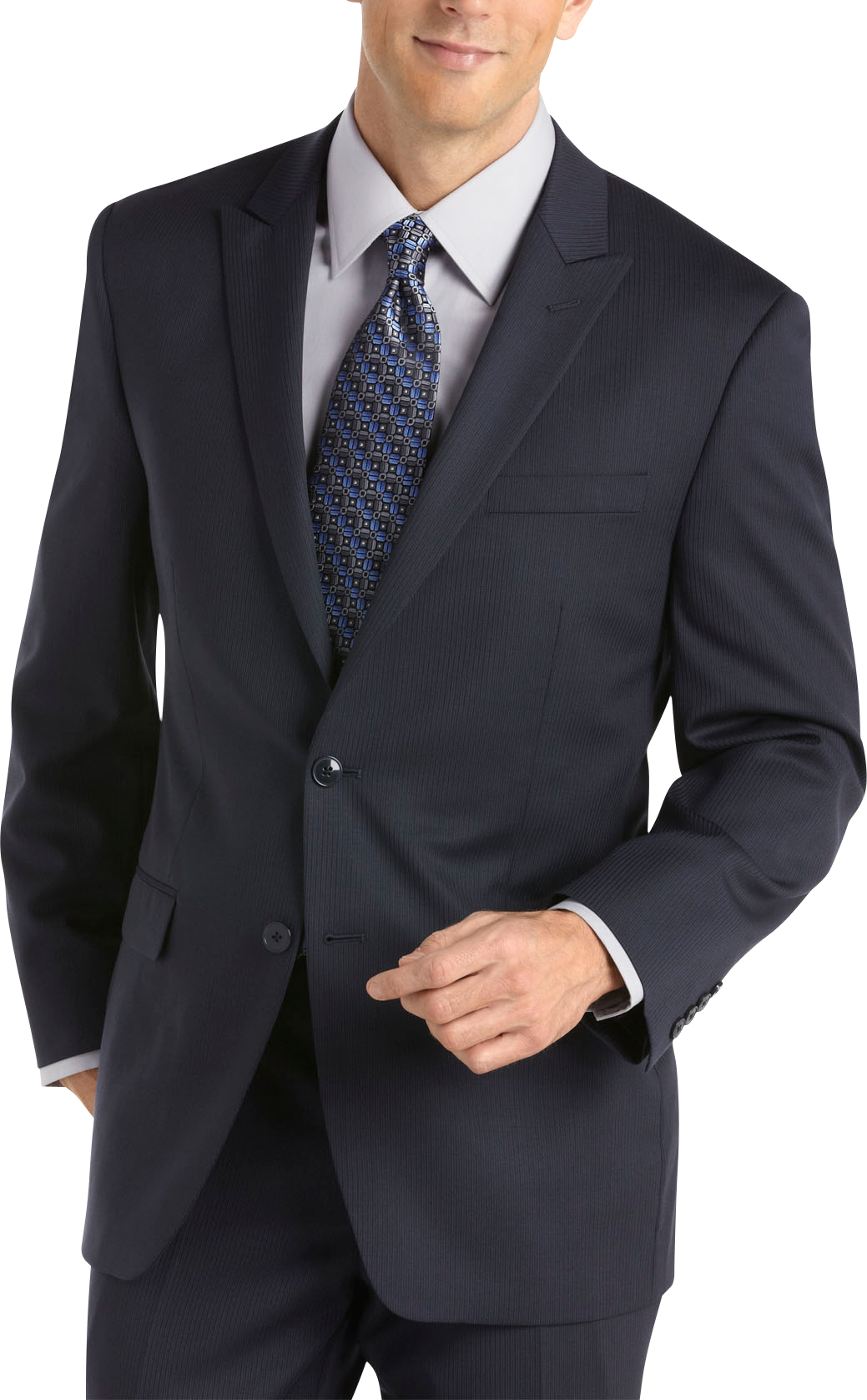 Calvin Klein Navy Multistripe Slim Fit Suit
