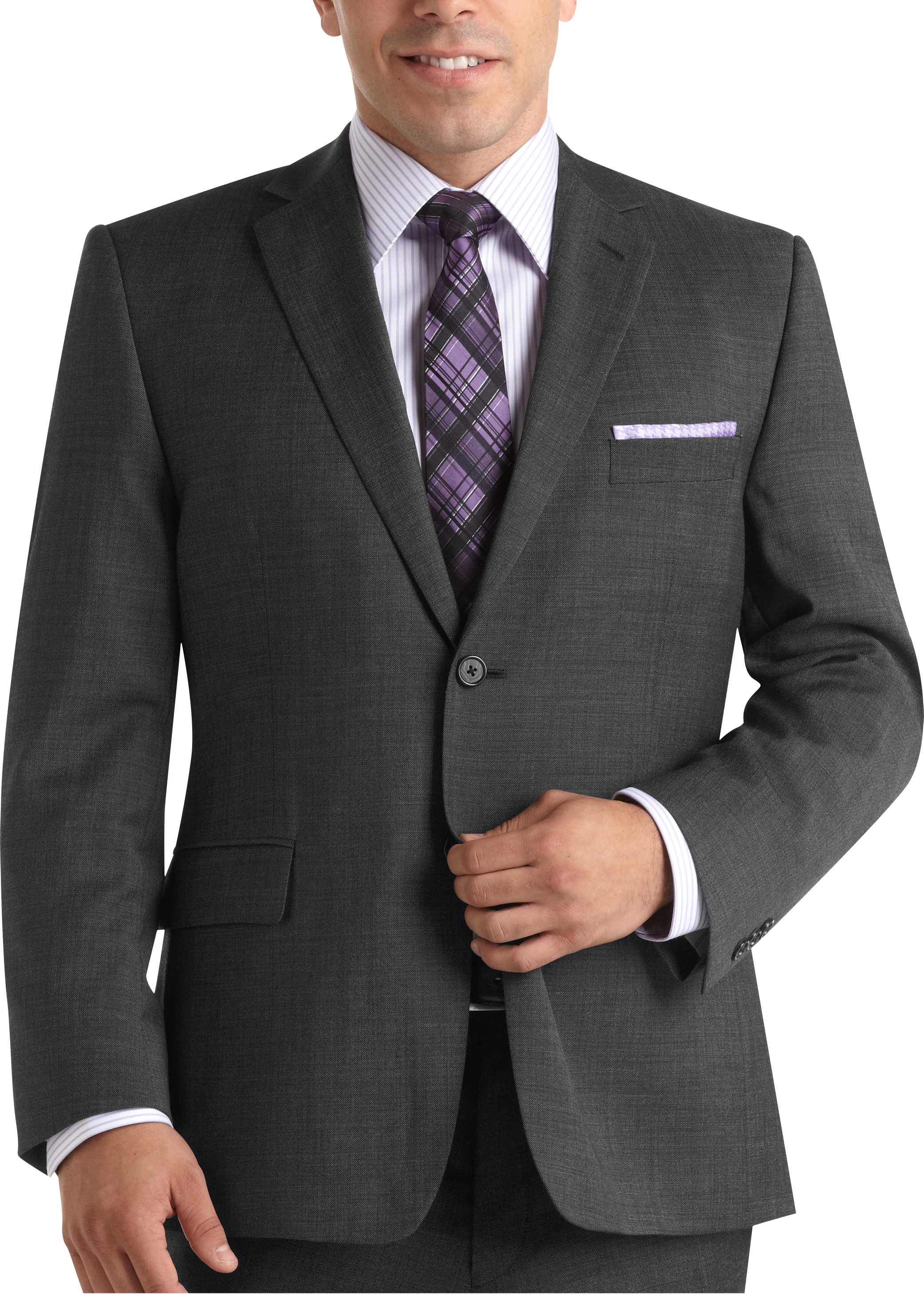 Pronto Uomo Platinum Slim Fit Extra Short Suit, Charcoal Tic