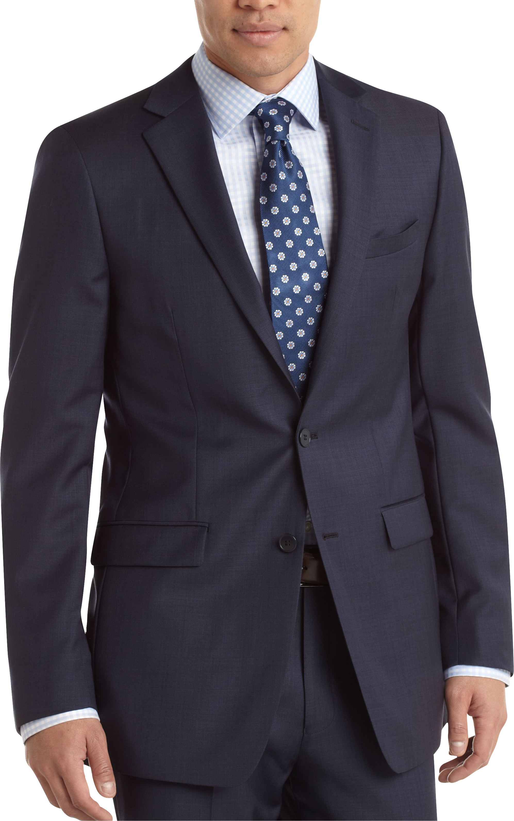 Calvin Klein Navy Sharkskin Extreme Fit Suit
