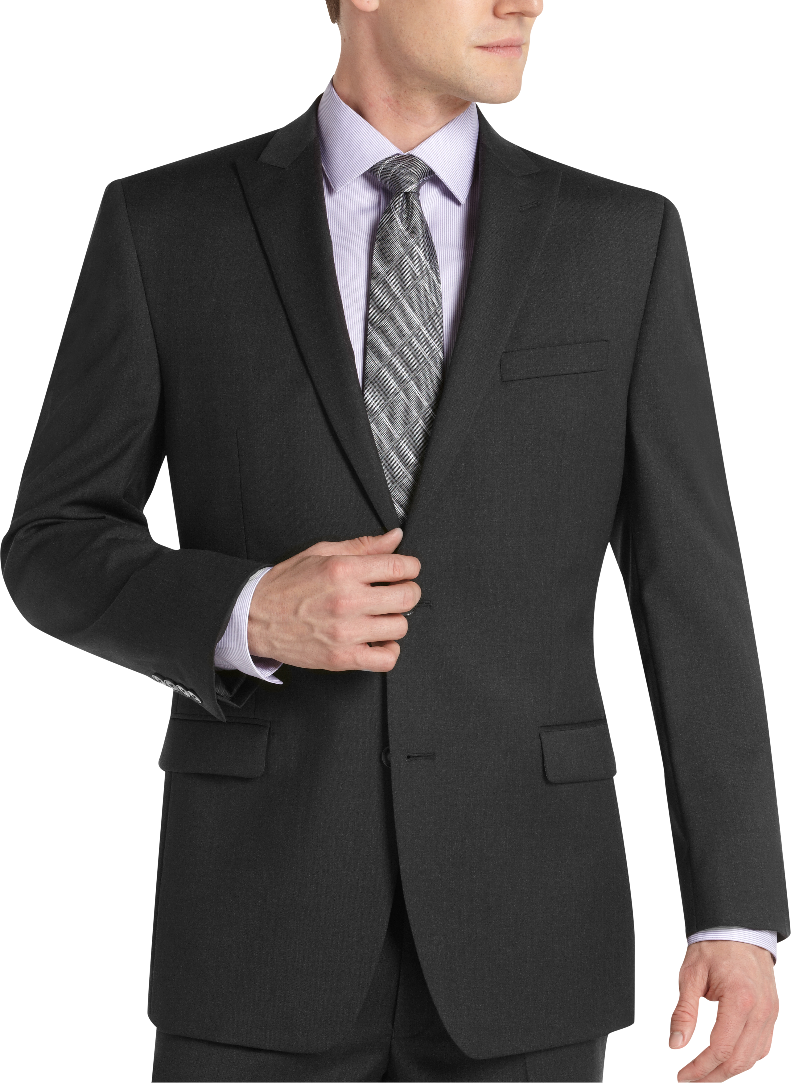 Calvin Klein Charcoal Wool Slim Fit Suit