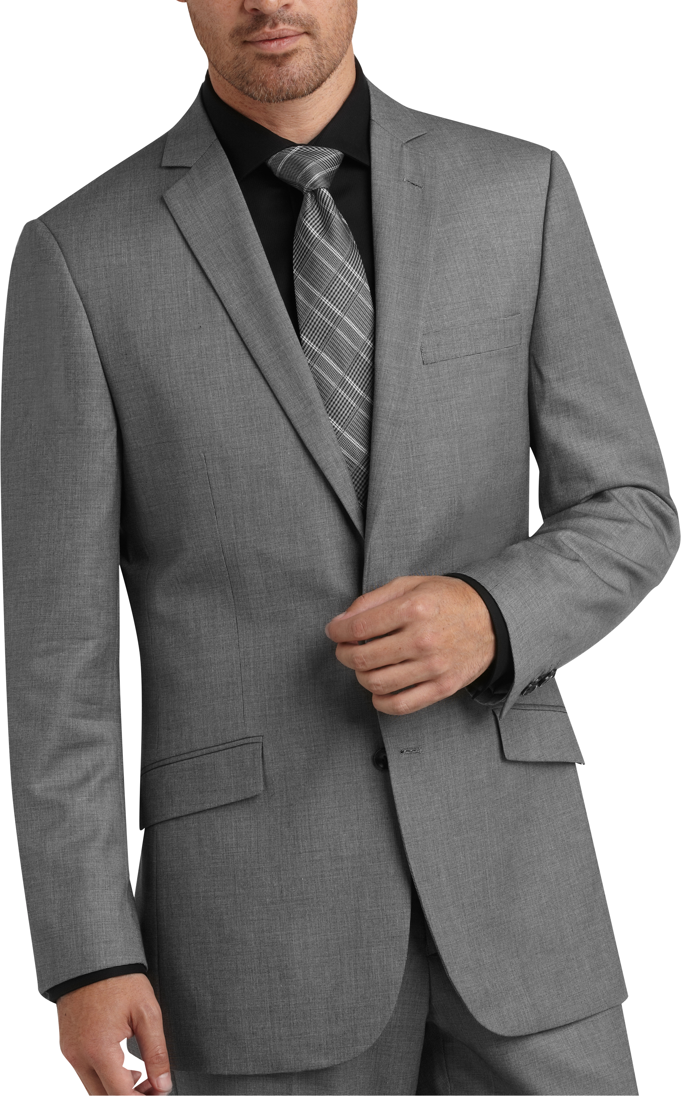 Marc Ecko Gray Tic Slim Fit Suit