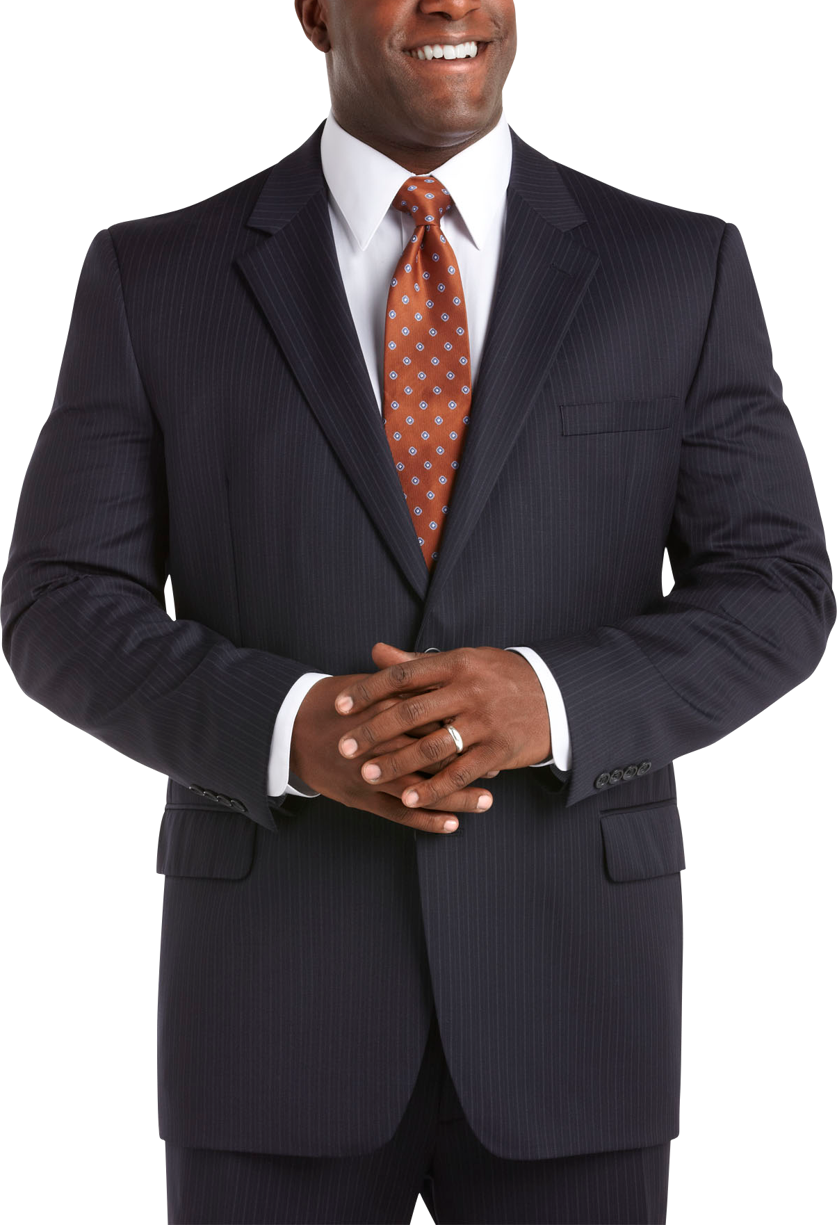 Joseph & Feiss Navy Multistripe Portly Fit Suit