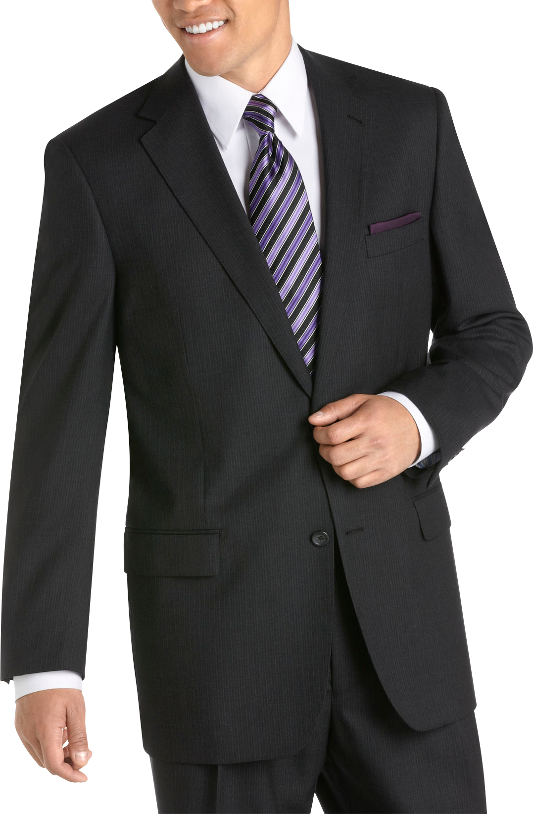 Joseph & Feiss Gold Portly Suit, Charcoal Multistripe