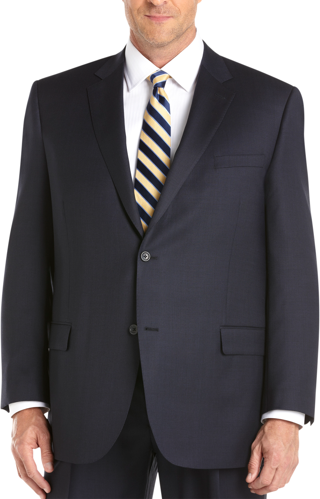 Joseph & Feiss Gold Portly Suit, Blue Birdseye