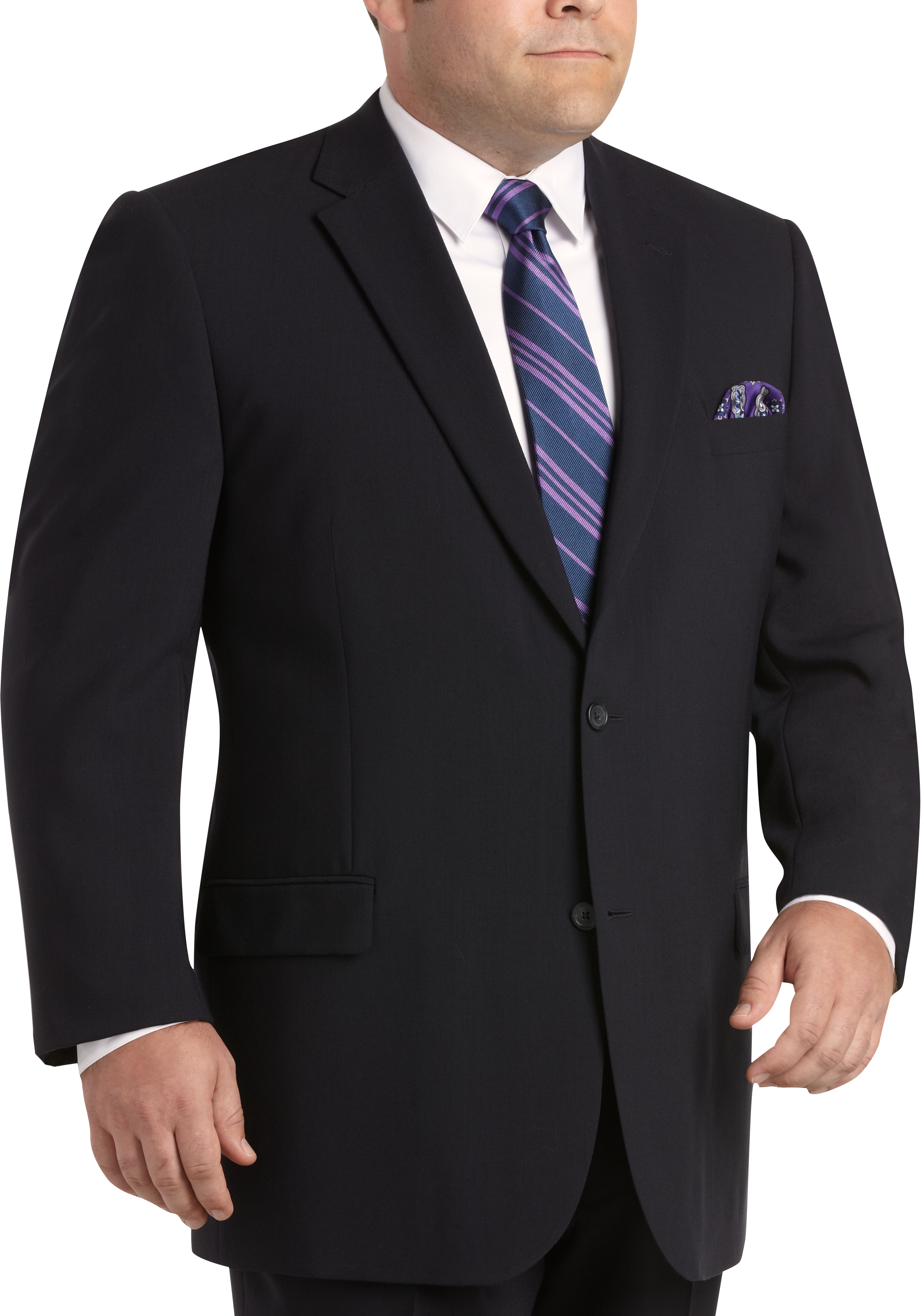 Pronto Uomo Navy Portly Suit