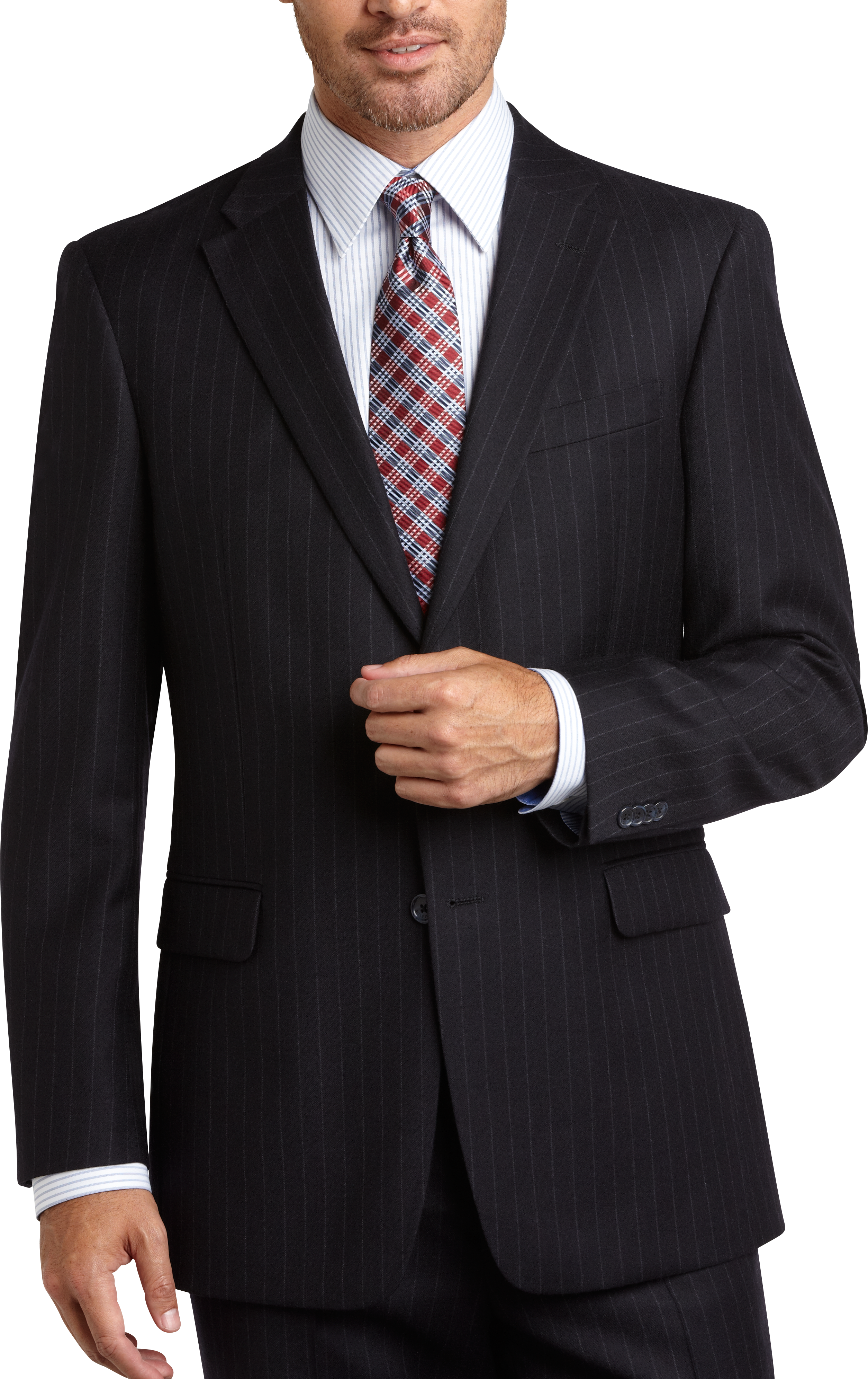 Tommy Hilfiger Navy Chalk Stripe Modern Fit Suit