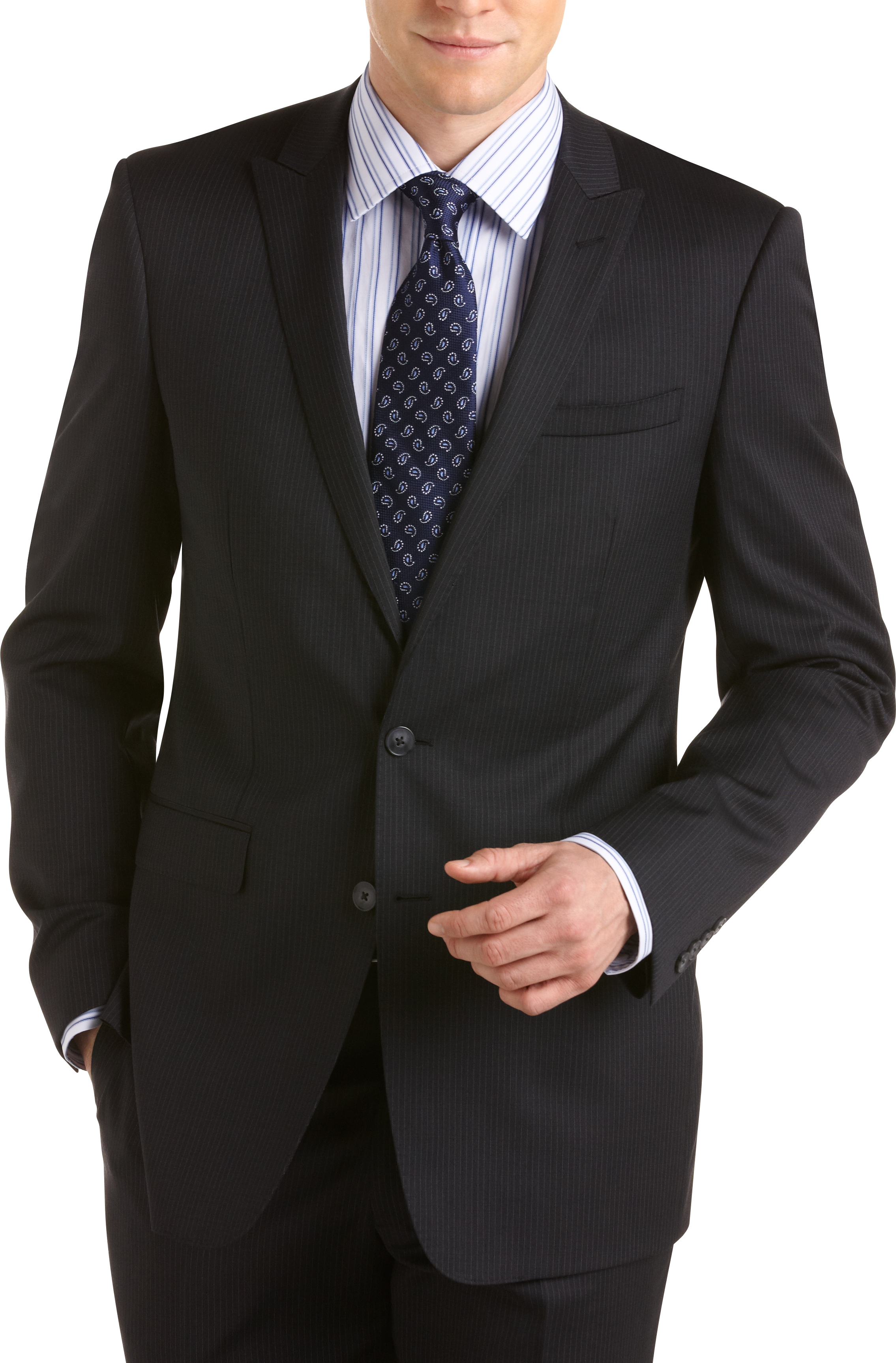 Calvin Klein Black Stripe Extreme Slim Fit Suit