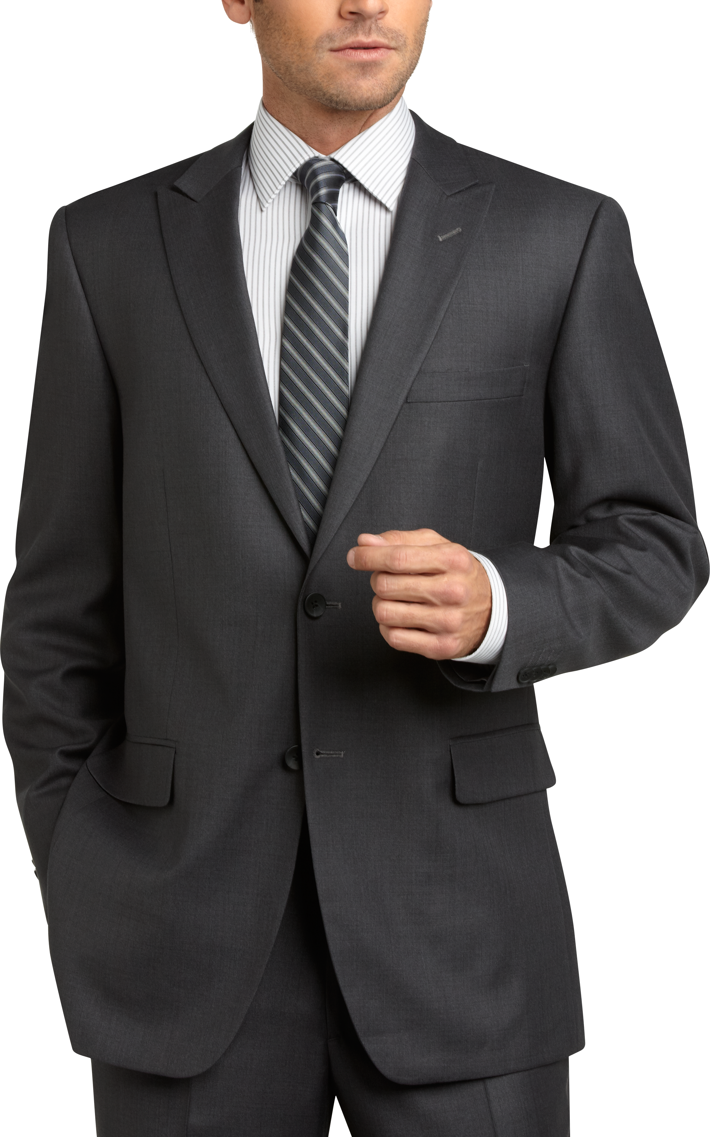 Perry Ellis Portfolio Charcoal Slim Fit Suit