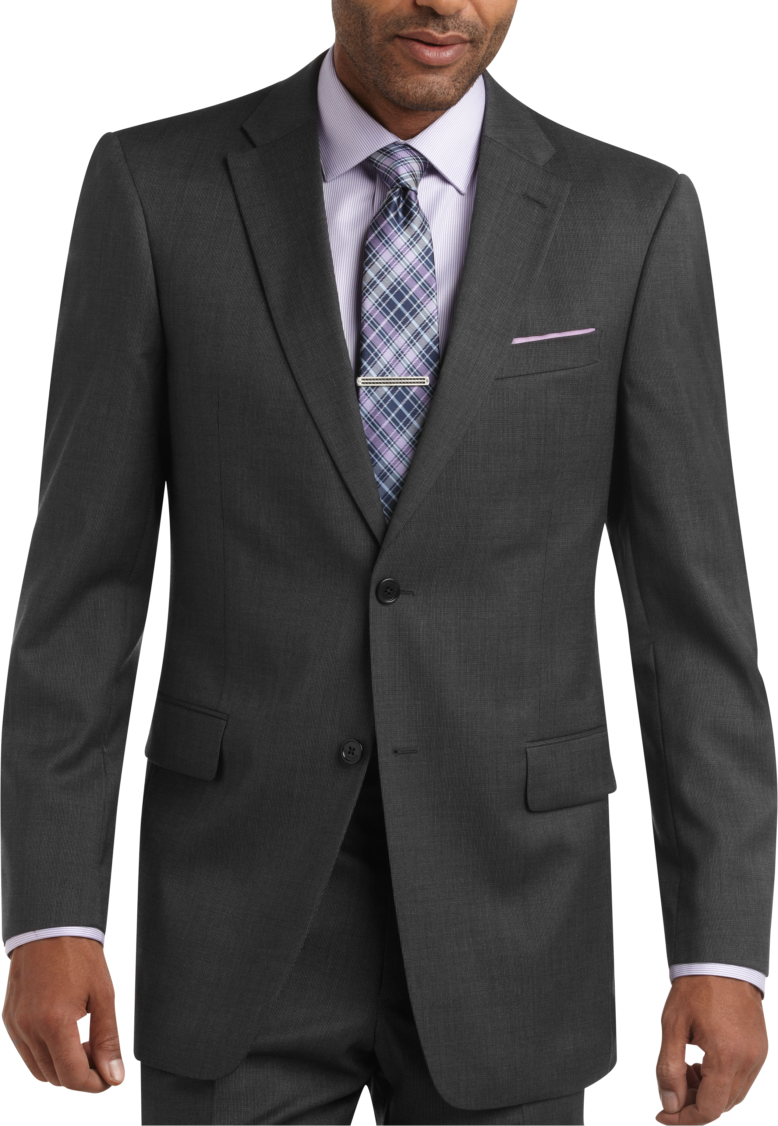 Tommy Hilfiger Charcoal Multistripe Slim Fit Suit