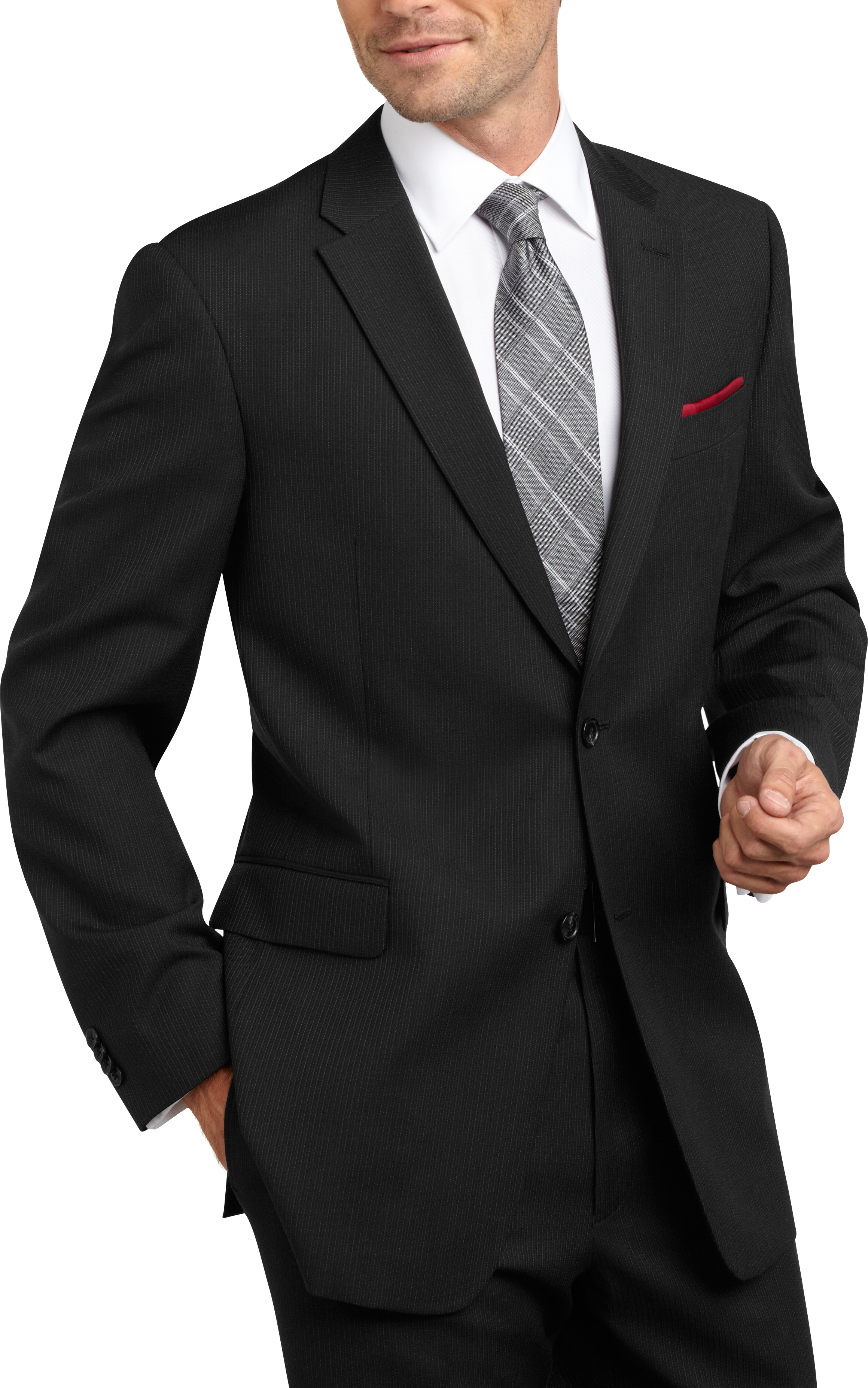 Tommy Hilfiger Black Multistripe Modern Fit Suit