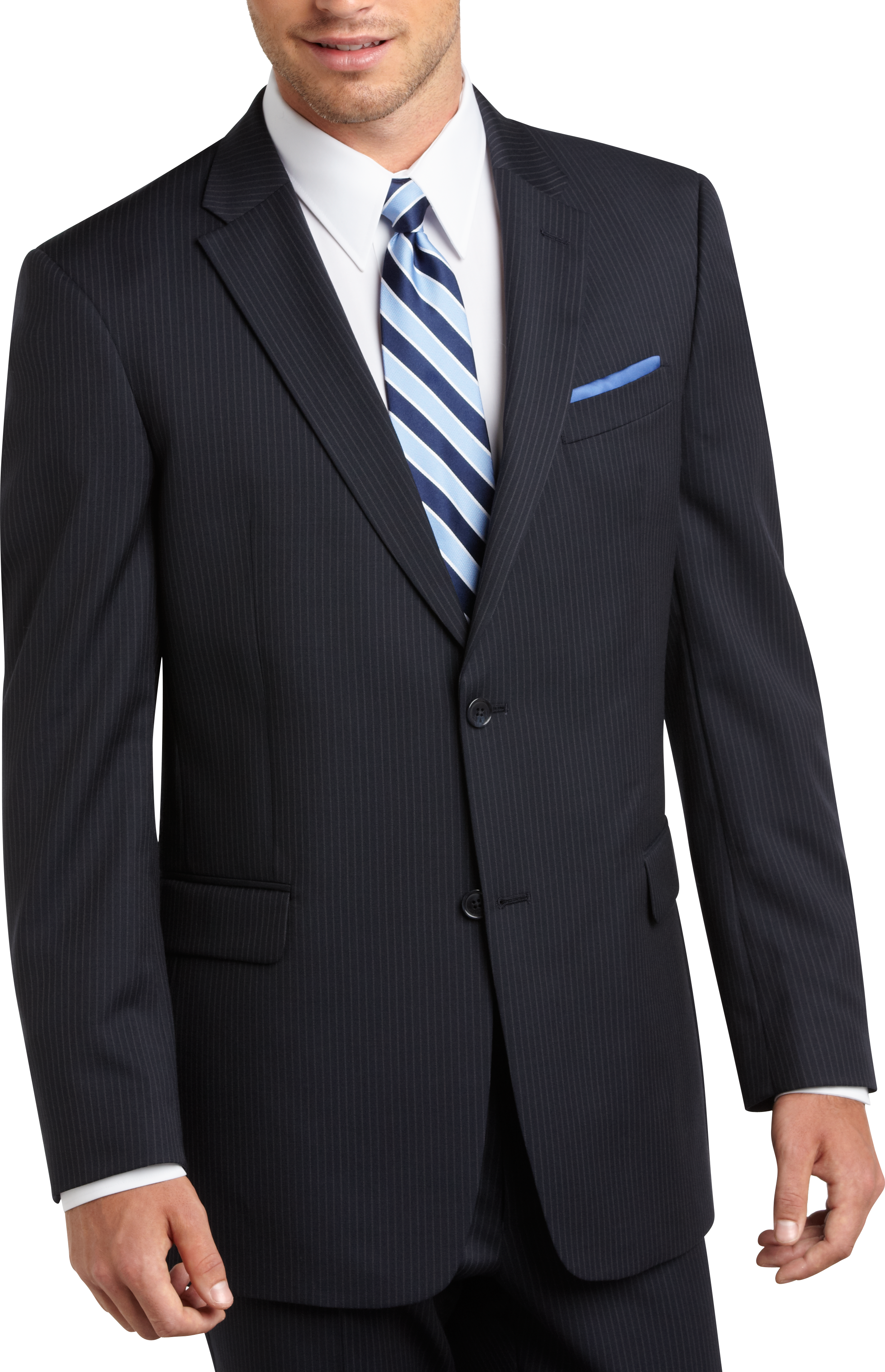 Tommy Hilfiger Blue Pinstripe Modern Fit Suit