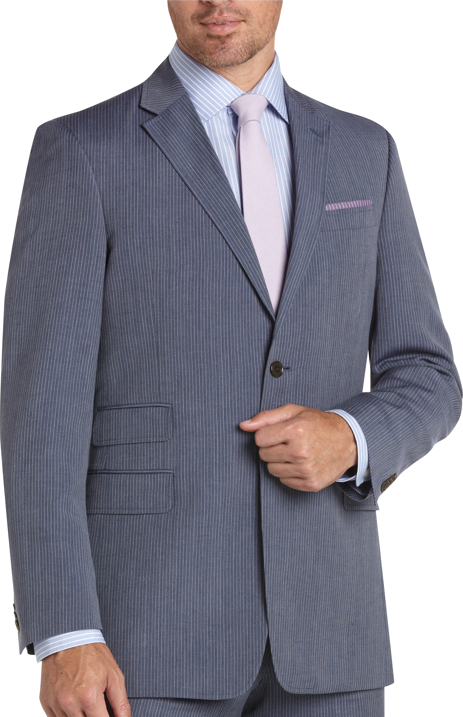 Tommy Hilfiger Blue Multistripe Slim Fit Suit
