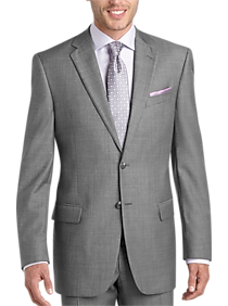 Joseph Abboud Gray Sharkskin Modern Fit Suit Separate Coat