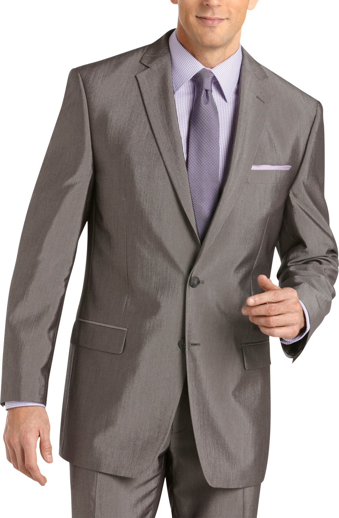 Calvin Klein Gray Stripe Slim Fit Suit