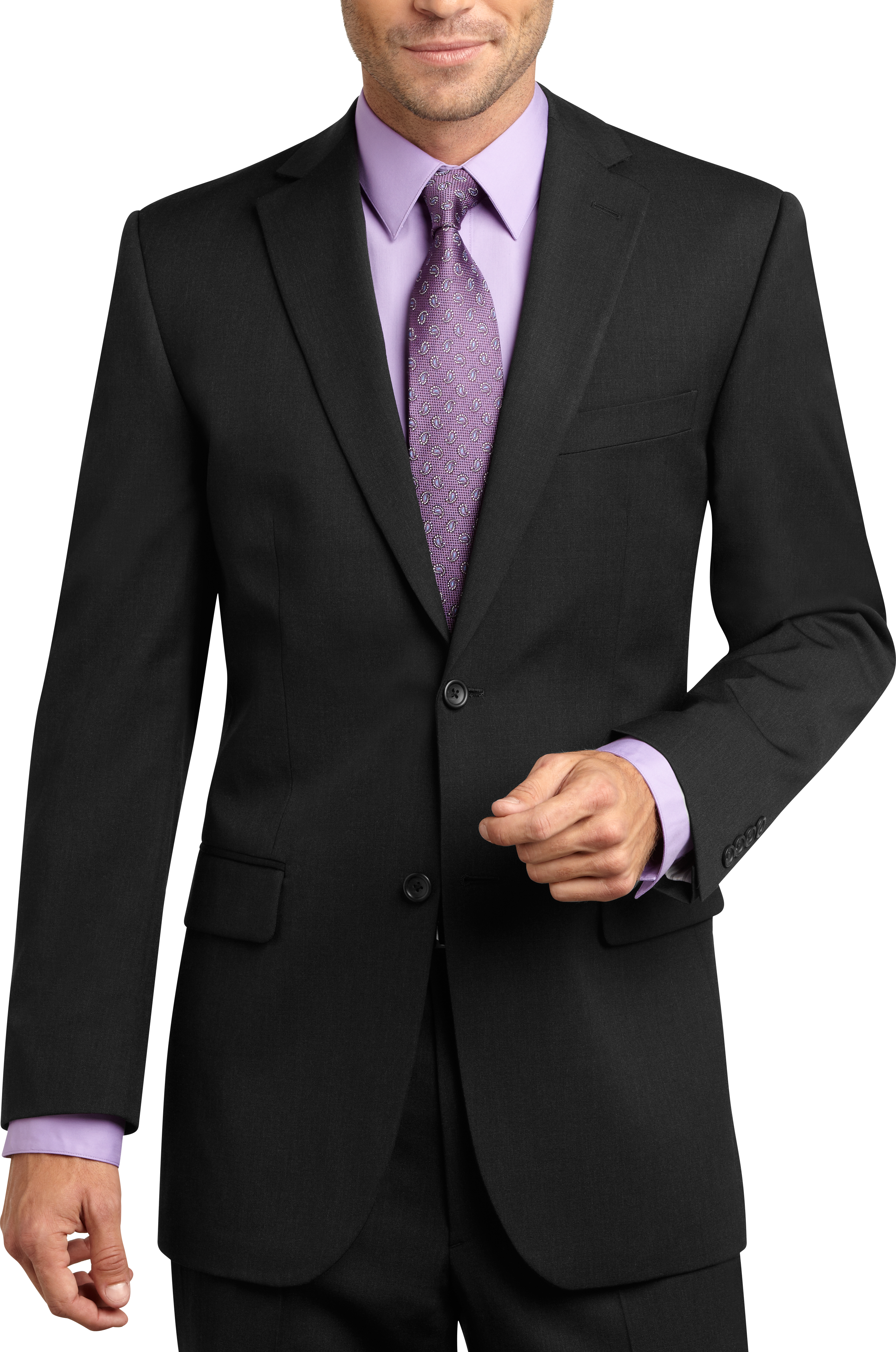 Pronto Uomo Charcoal Portly Suit Separates Coat