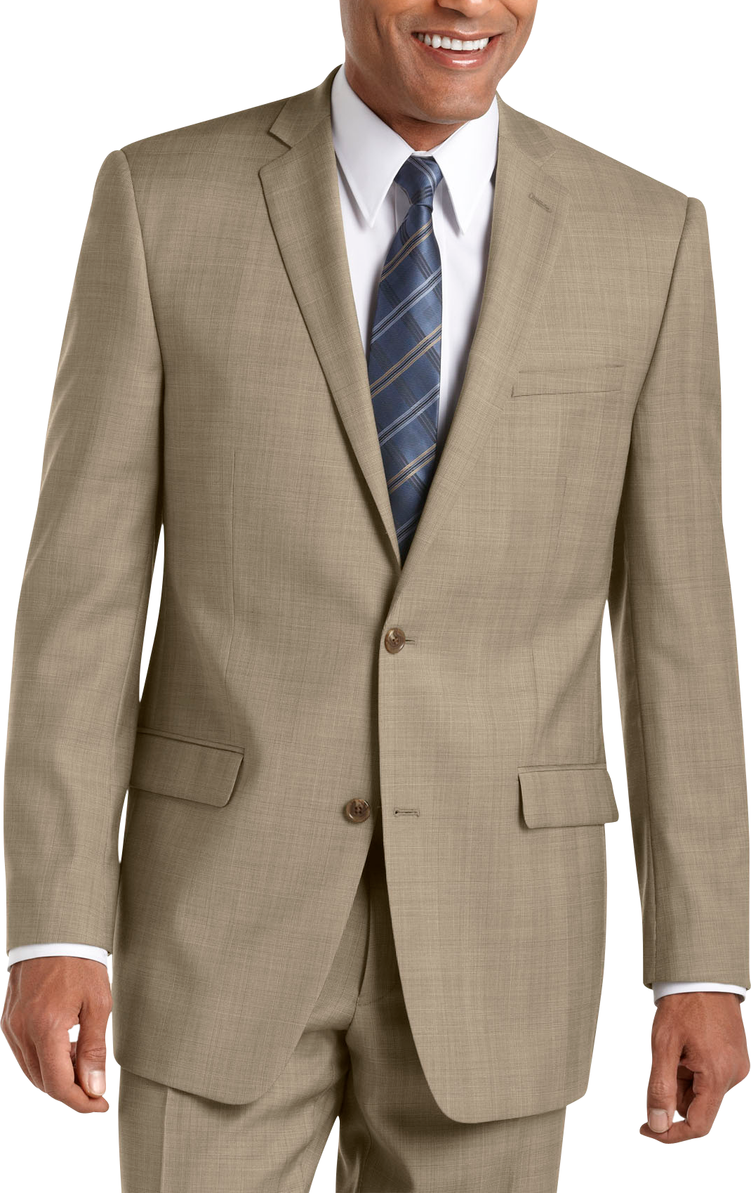 Joseph Abboud Tan Plaid Suit