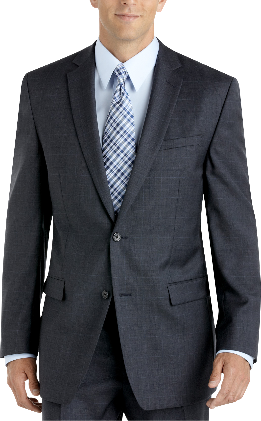 Joseph Abboud Navy Plaid Suit