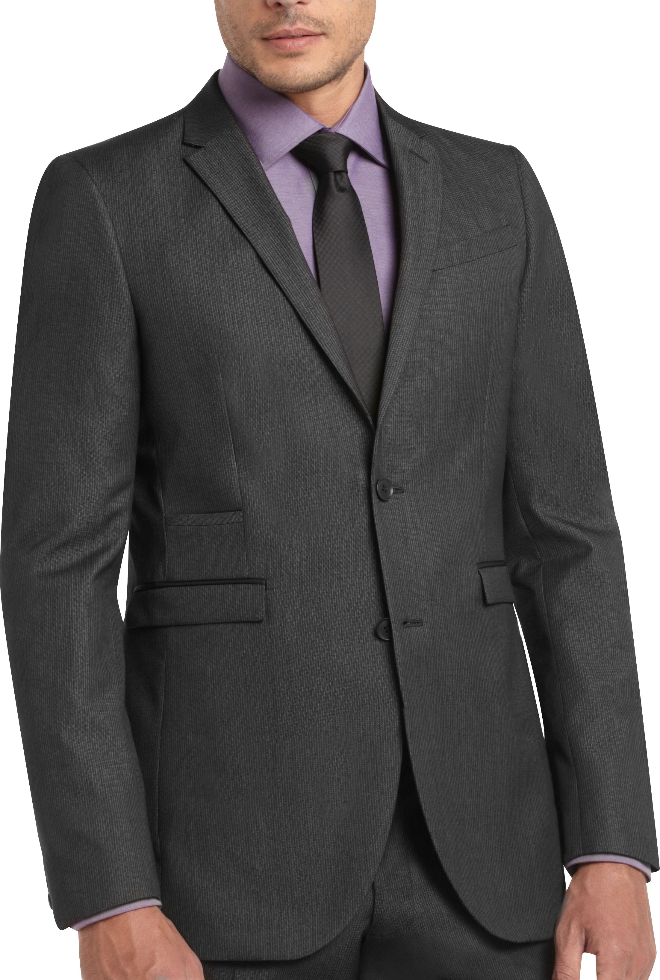 Alta Moda Charcoal Stripe Slim Fit Suit