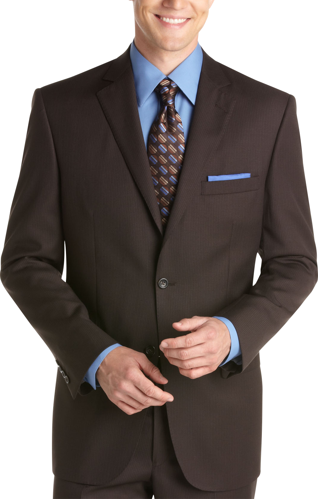 Pronto Uomo Platinum Suit, Brown Stripe