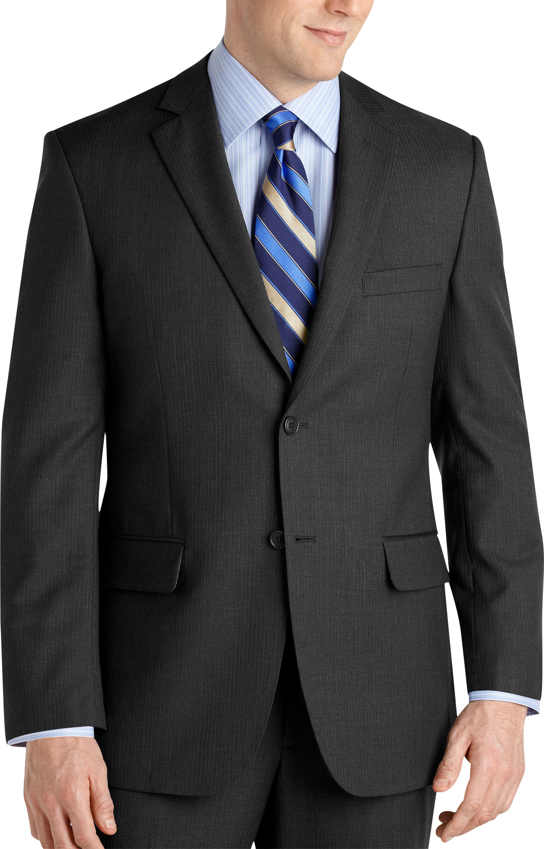 Wilke Rodriguez Charcoal Stripe Slim Fit Suit