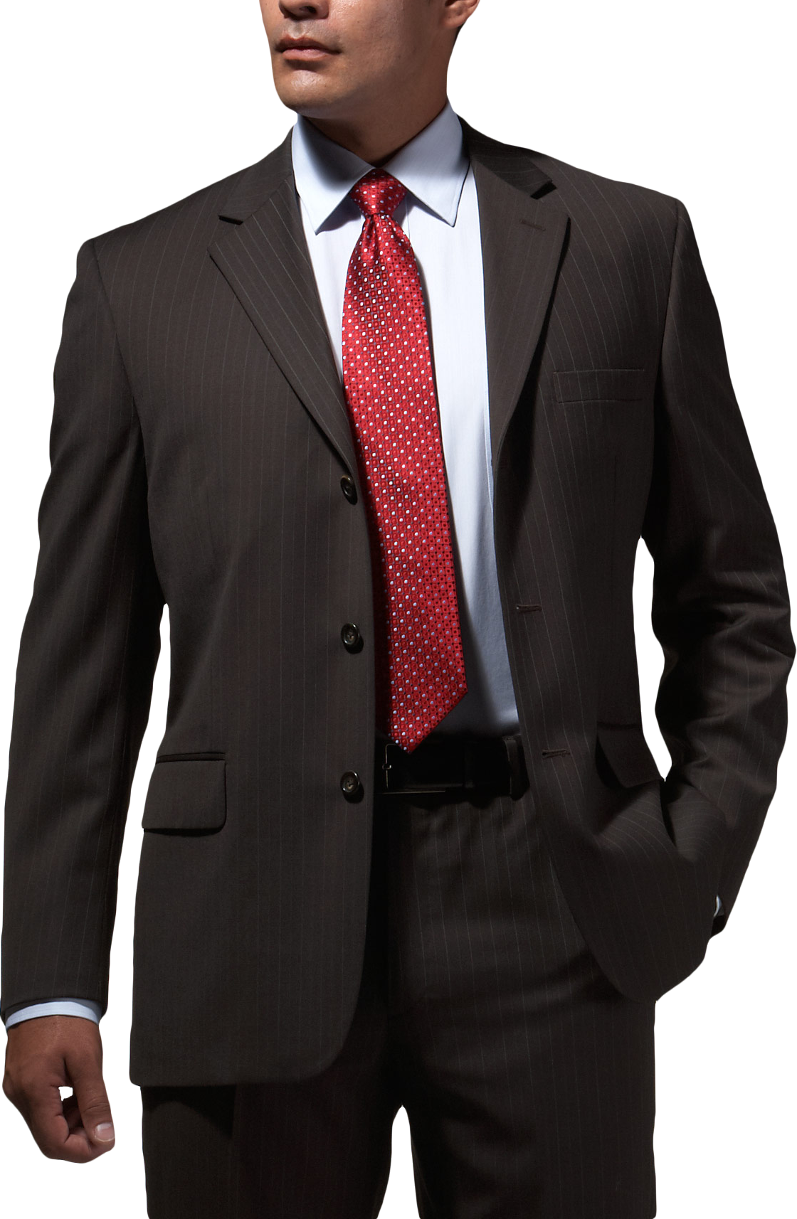 Pronto Uomo Brown Stripe Suit
