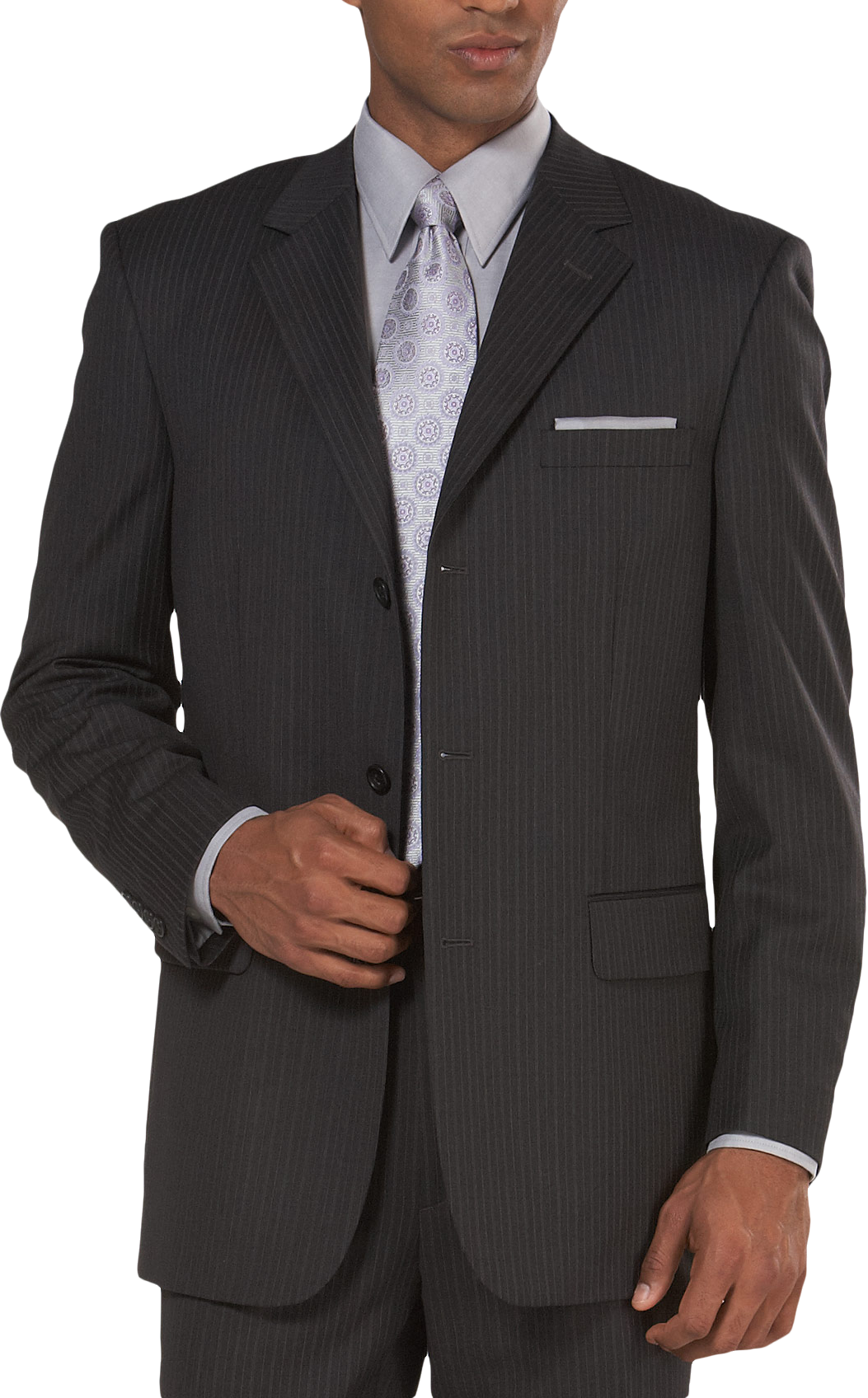 Pronto Uomo Charcoal Stripe Suit