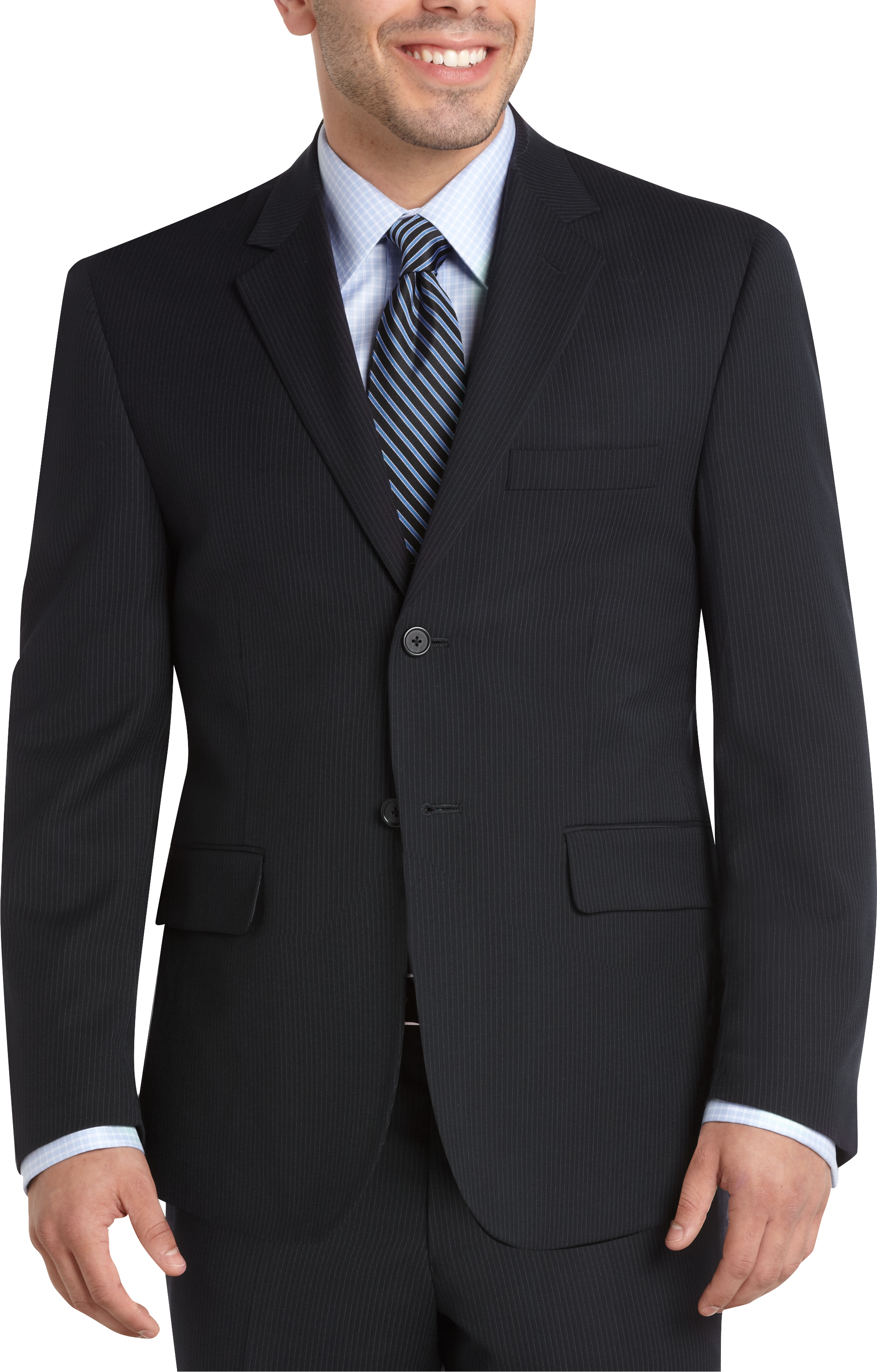 Wilke Rodriguez Navy Multistripe Extra Short Suit