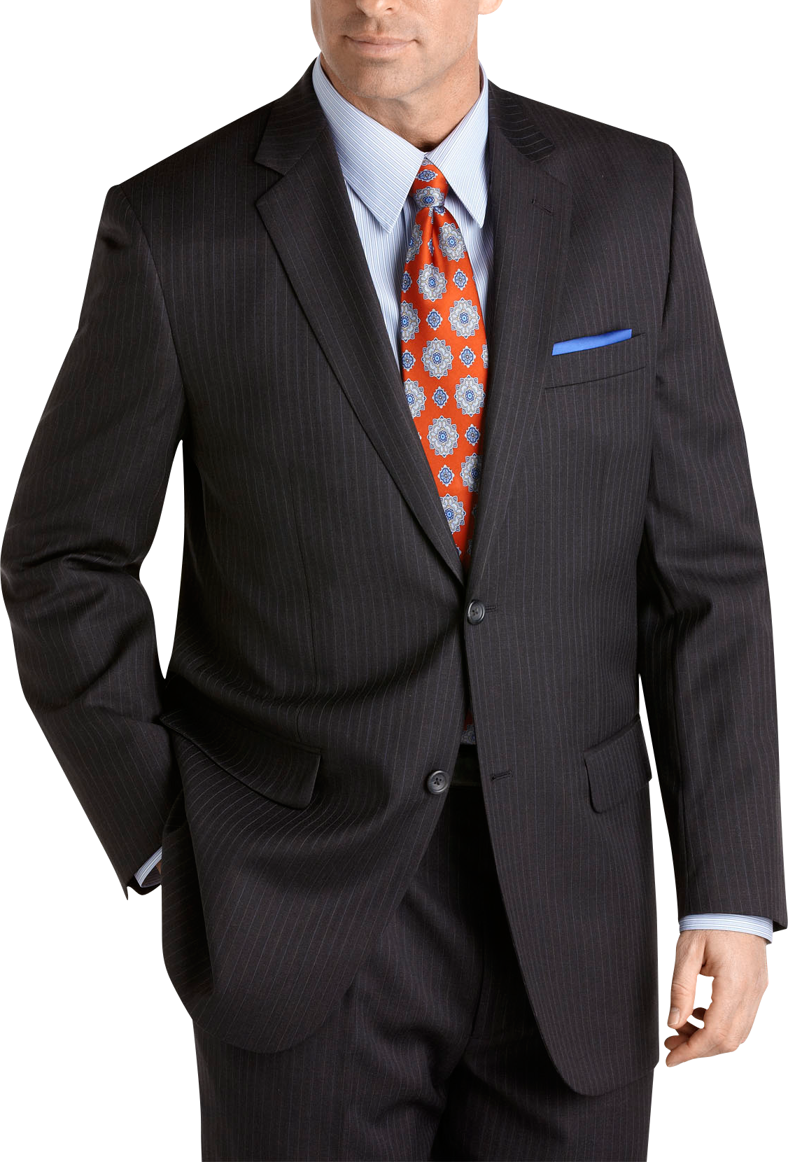 Joseph & Feiss Charcoal Multistripe Suit Separates