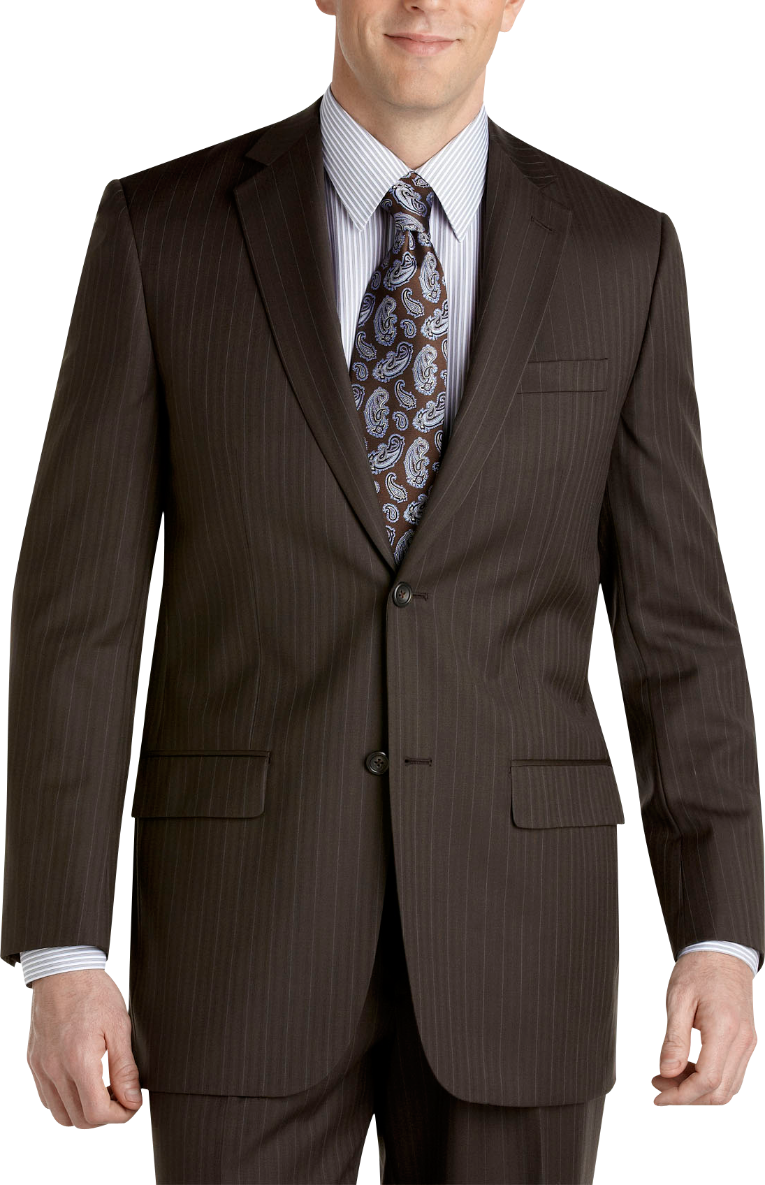 Joseph & Feiss Olive Stripes Suit Separates Coat