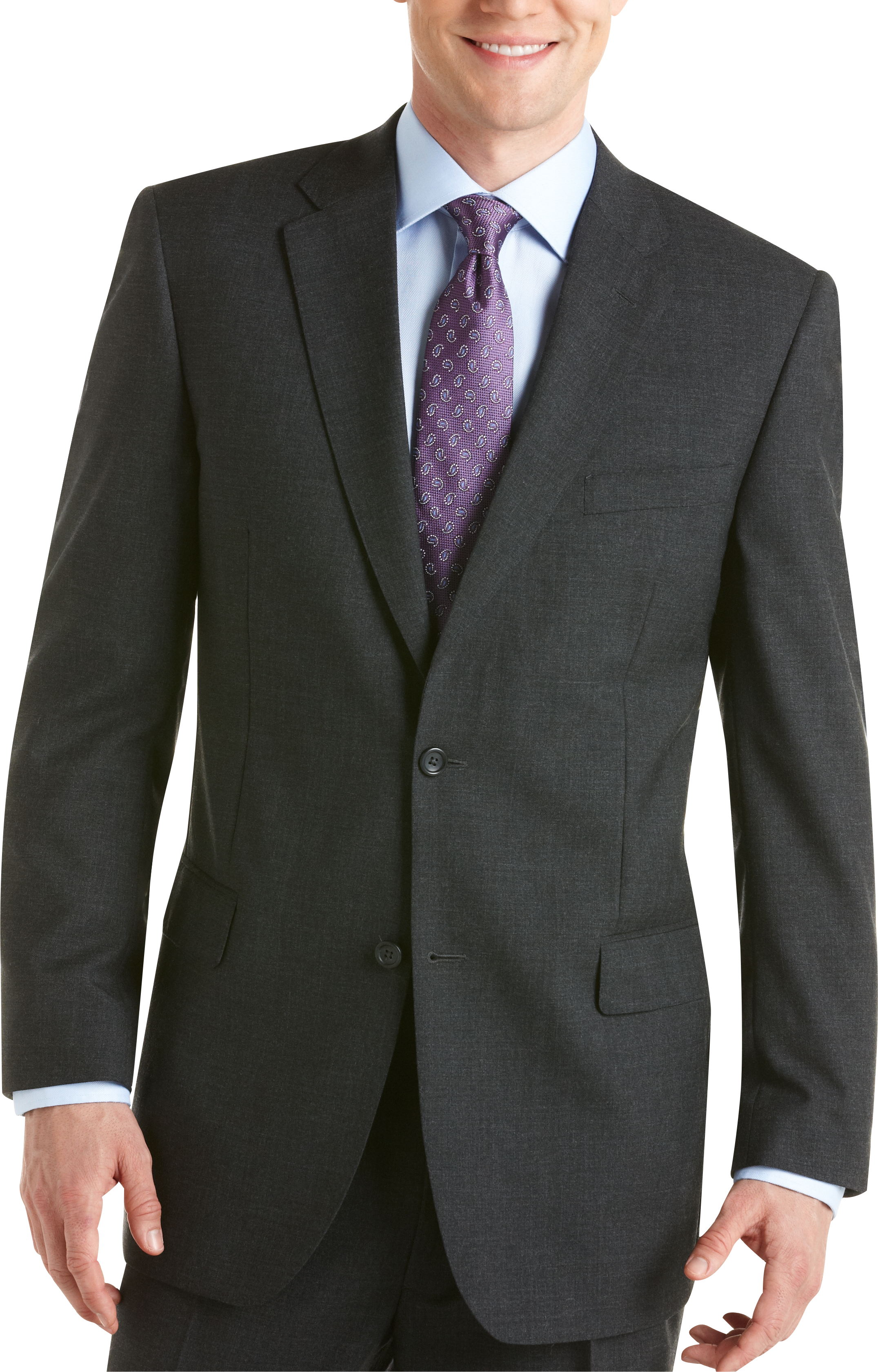 Joseph & Feiss Gold Two Pants Suit, Charcoal