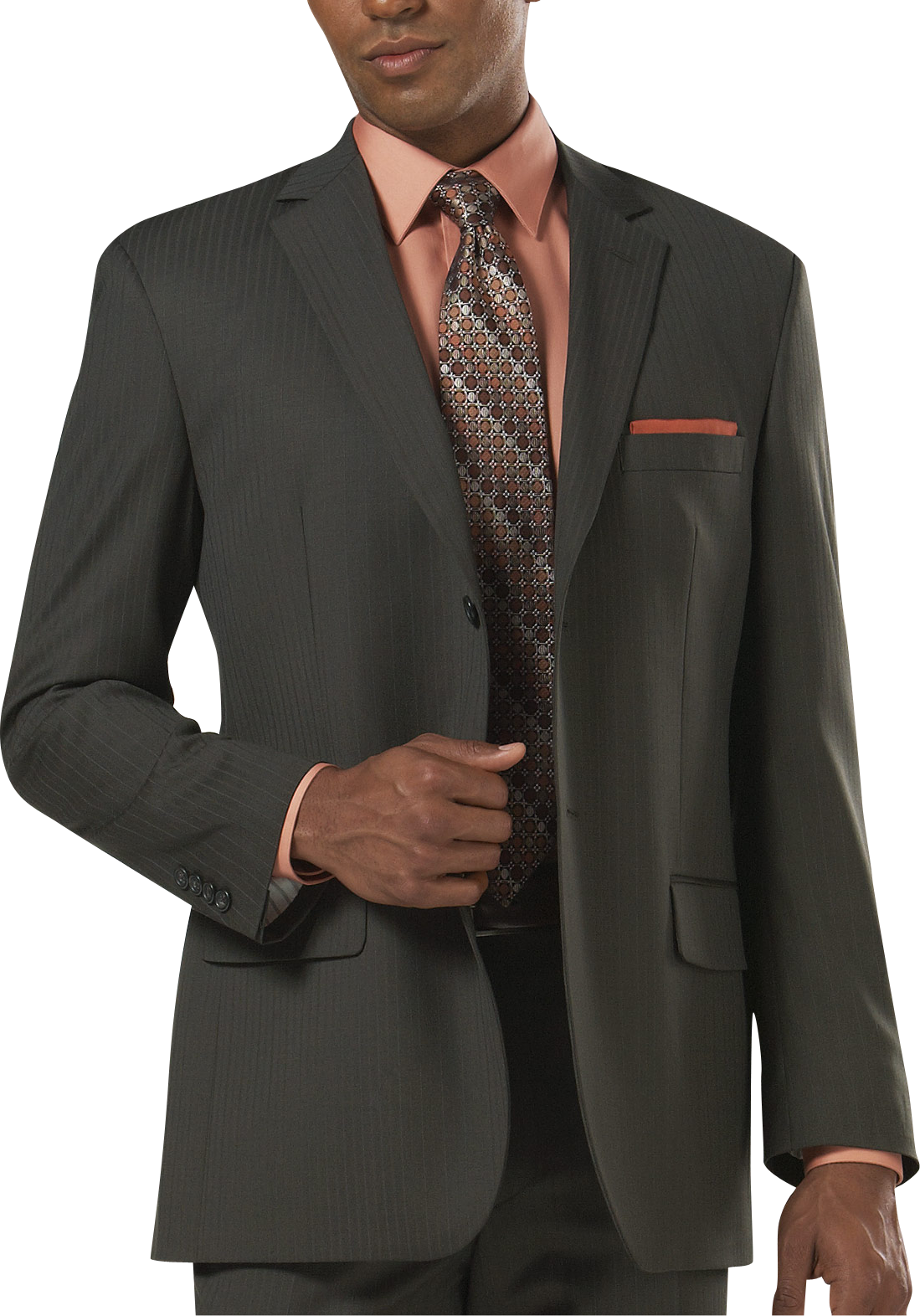 Pronto Uomo Olive Stripe Suit