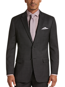 Tommy Hilfiger Blue Charcoal Gray Short Slim Fit Suit