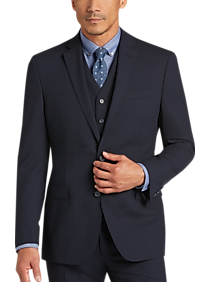 DKNY Navy Stripe Extreme Slim Fit Vested Suit