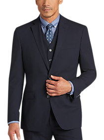 DKNY Navy Stripe Extreme Slim Fit Vested Suit