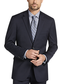 Awearness Kenneth Cole Navy Check Slim Fit Suit