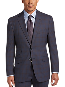 Joseph Abboud Navy Windowpane Modern Fit Suit